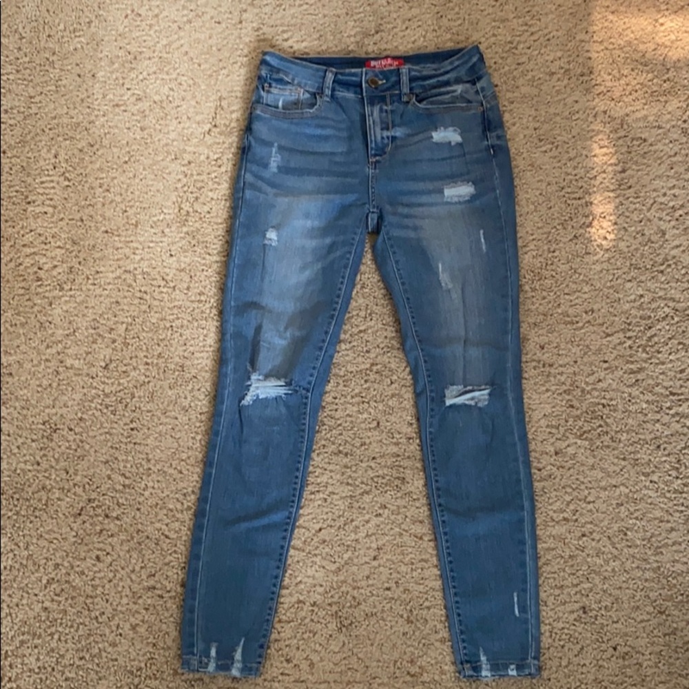 High waisted booty lift jeans